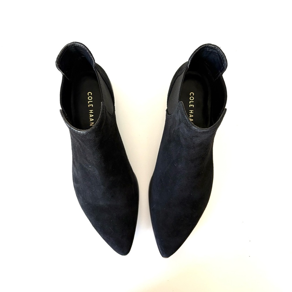 COLE HAAN - Black Suede  Ankle Boots - Size 6B